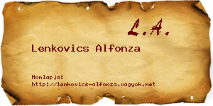 Lenkovics Alfonza névjegykártya